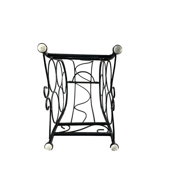 Wine Rack Counter Top 5 Bottle Metal Black 14x9 - Picture 5 of 8